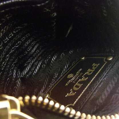 Prada Tessuto Bandoliera Logo Shoulder Bag Gold Black 6 of 9