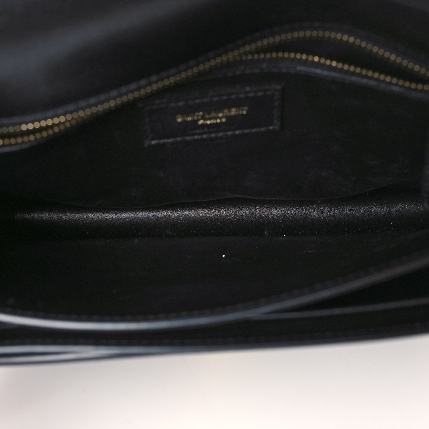 Saint Laurent Smooth Calfskin Suede Monogram Cassandra Clasp Bag Black 4 of 8