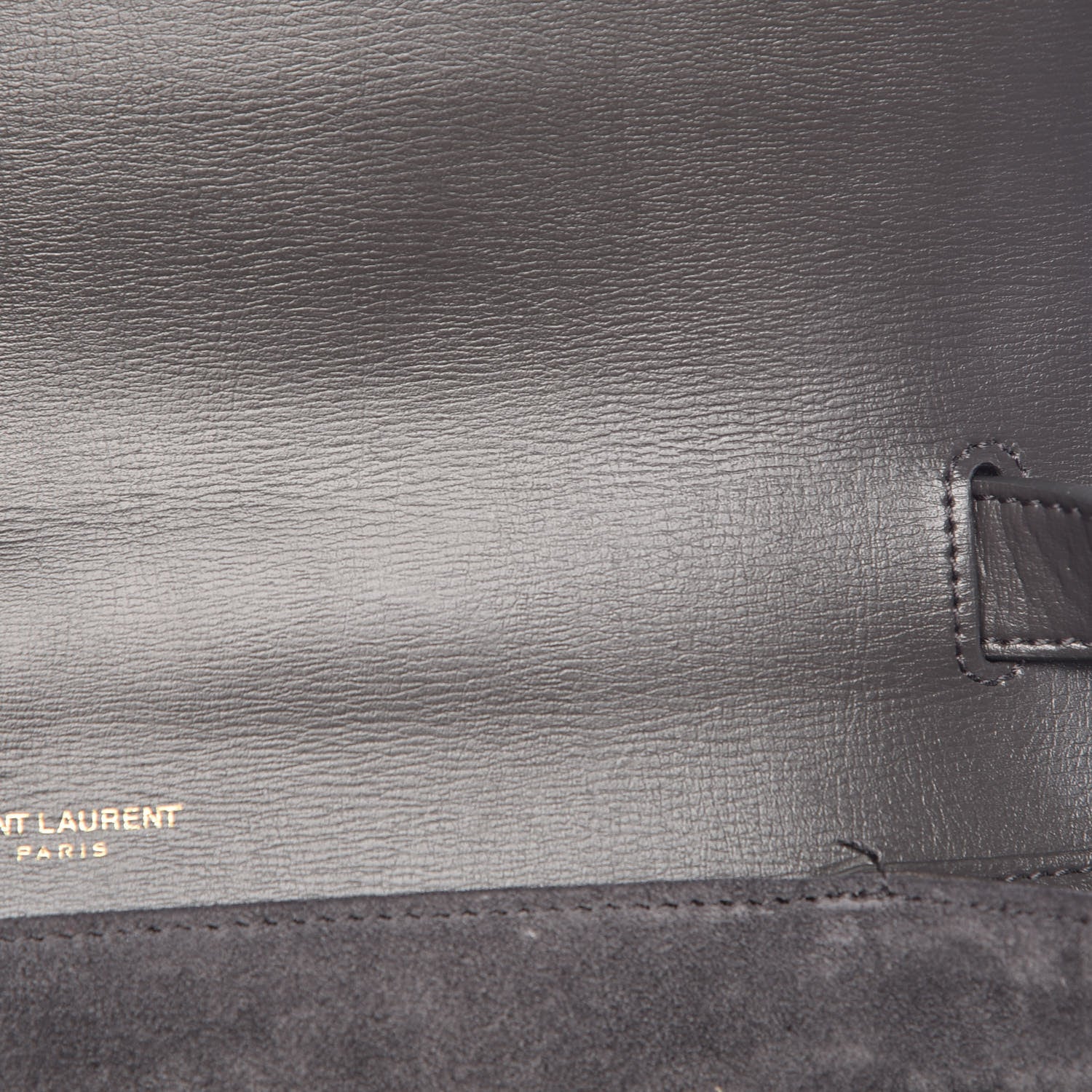 Saint Laurent Smooth Calfskin Suede Medium Bellechasse Grey 10 of 11