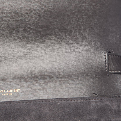 Saint Laurent Smooth Calfskin Suede Medium Bellechasse Grey 10 of 11