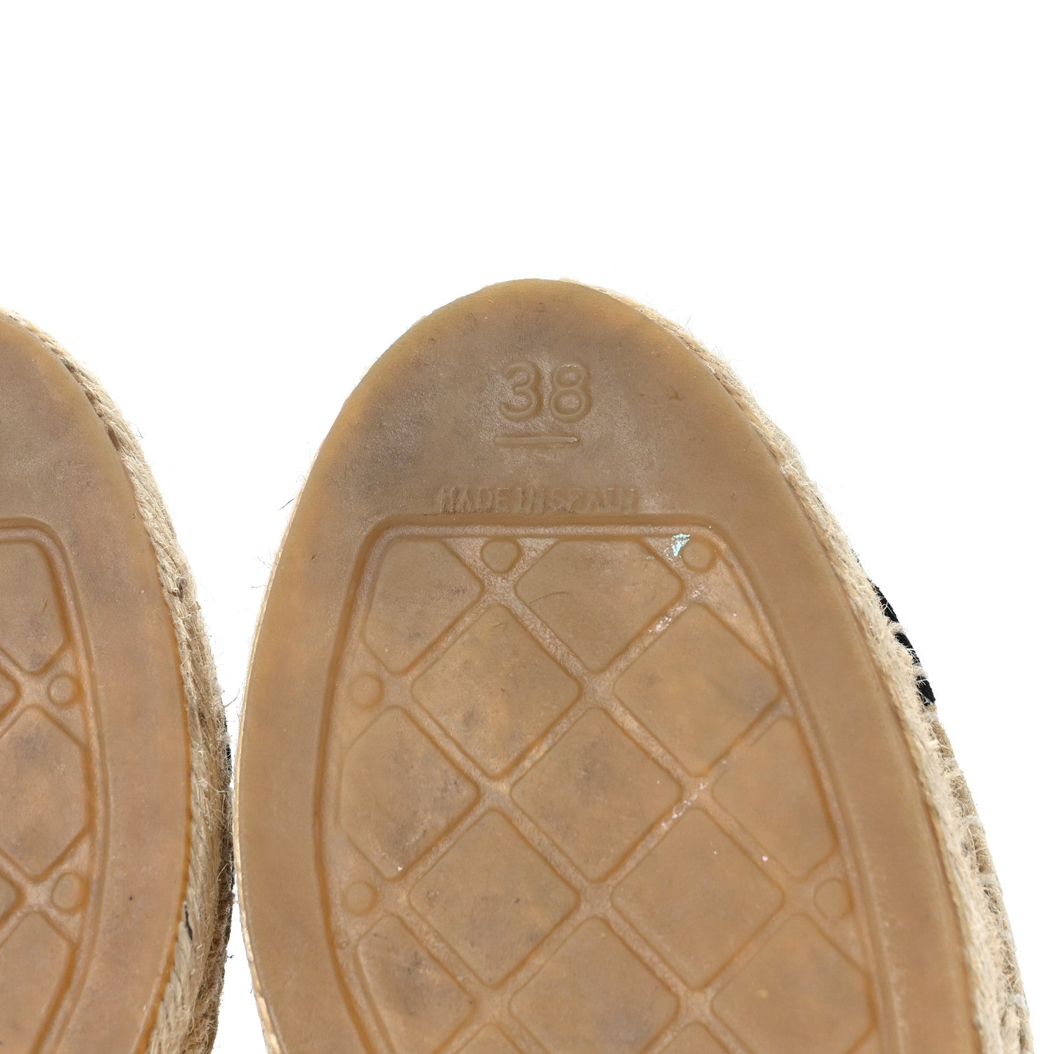 Chanel Suede Pearl CC Espadrilles 38 Beige Black 6 of 9