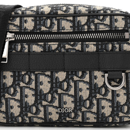 Christian Dior HOMME Oblique Mini Safari Messenger Navy Blue 9 of 11