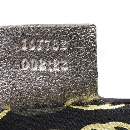 Gucci Metallic Calfskin Medium Britt Tassel Shoulder Bag Platinum 7 of 10