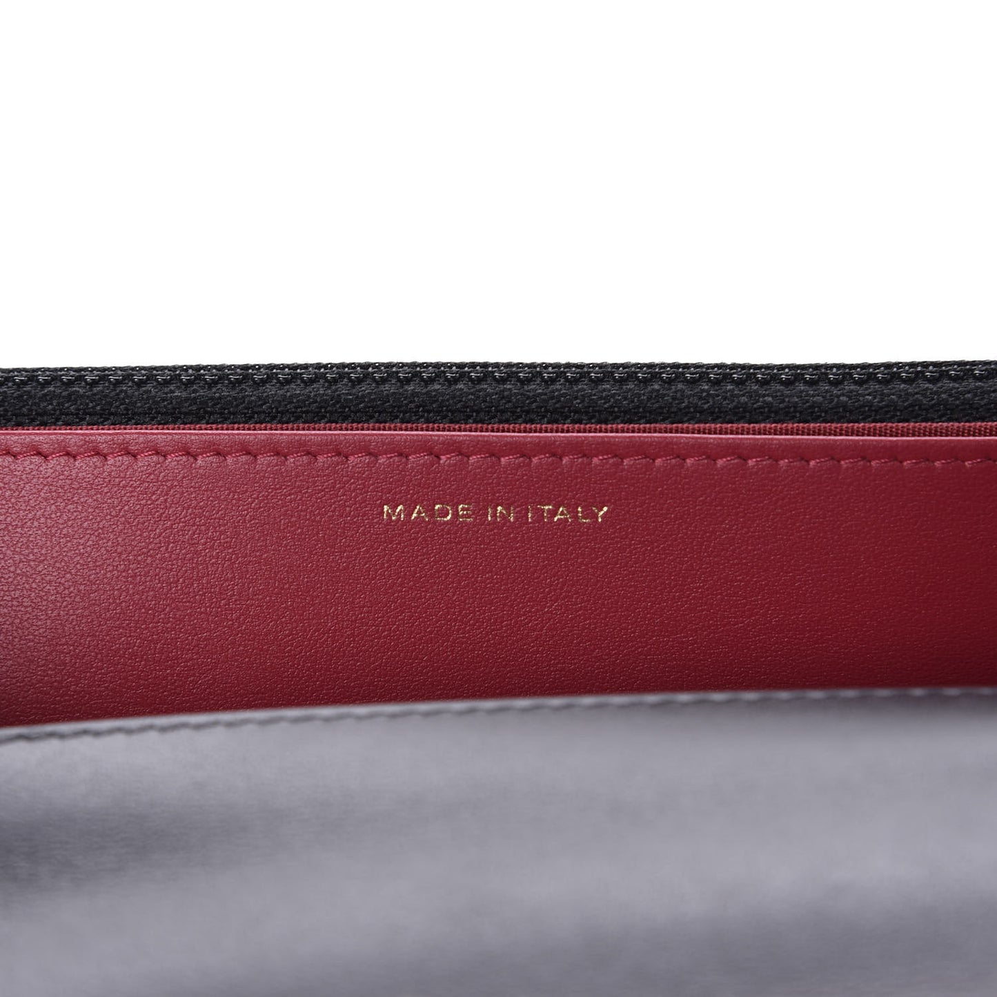 Goatskin Quilted 19 Wallet On Chain WOC Black