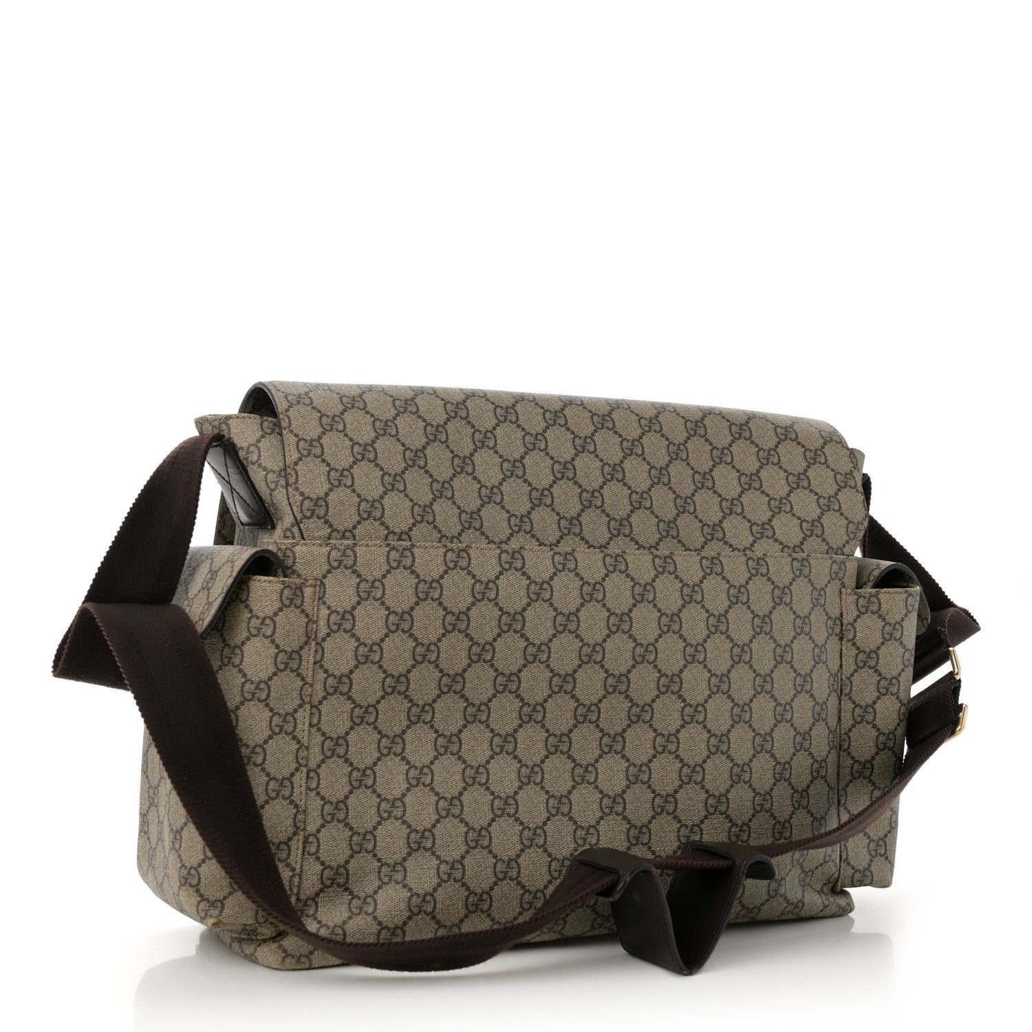 Gucci GG Plus Monogram Messenger Diaper Bag Dark Brown 3 of 14