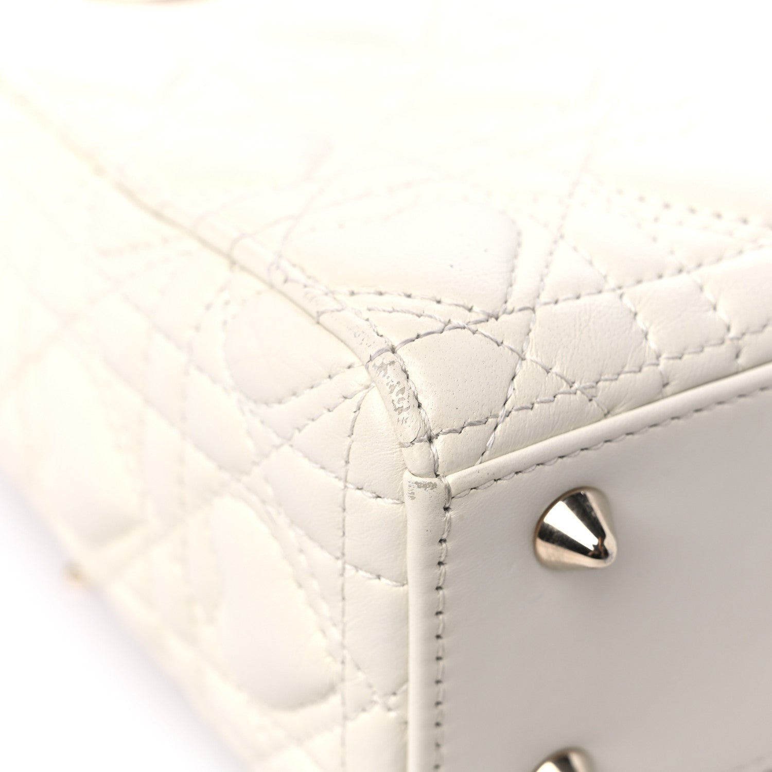 Christian Dior Lambskin Cannage Dioramour Heart Small Lady Dior White Red 10 of 16