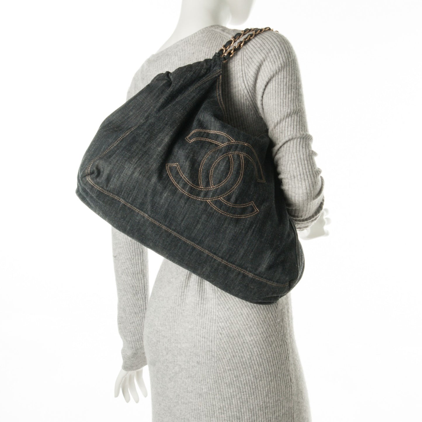 Denim XL Coco Cabas Tote Blue