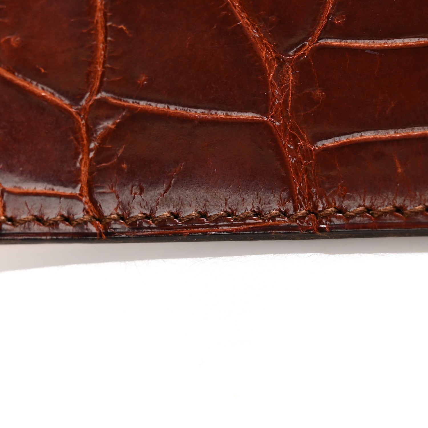 Hermes Shiny Porosus Crocodile Collier De Chien CDC Belt 70 28 Rouge H 7 of 8