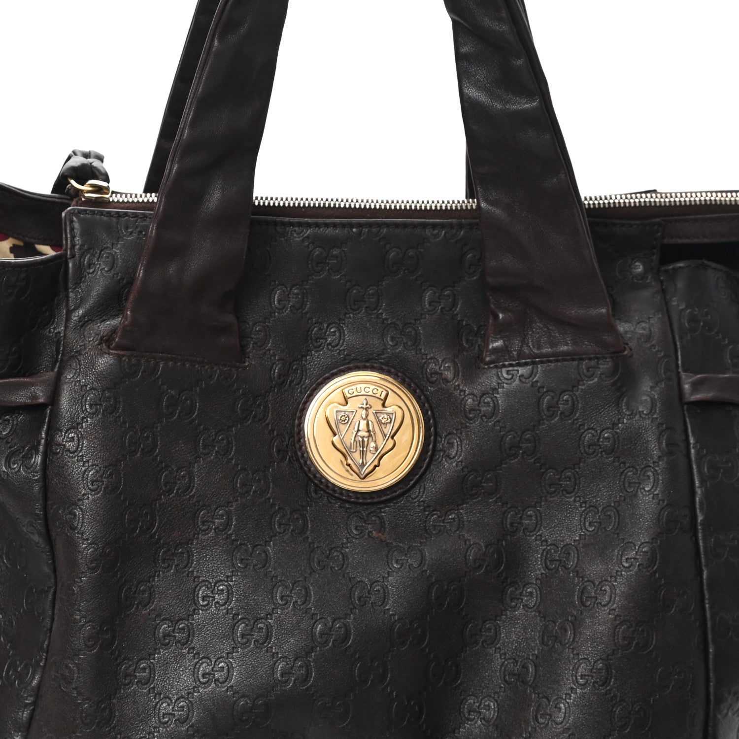 Gucci Guccissima Medium Hysteria Tote Brown 8 of 13
