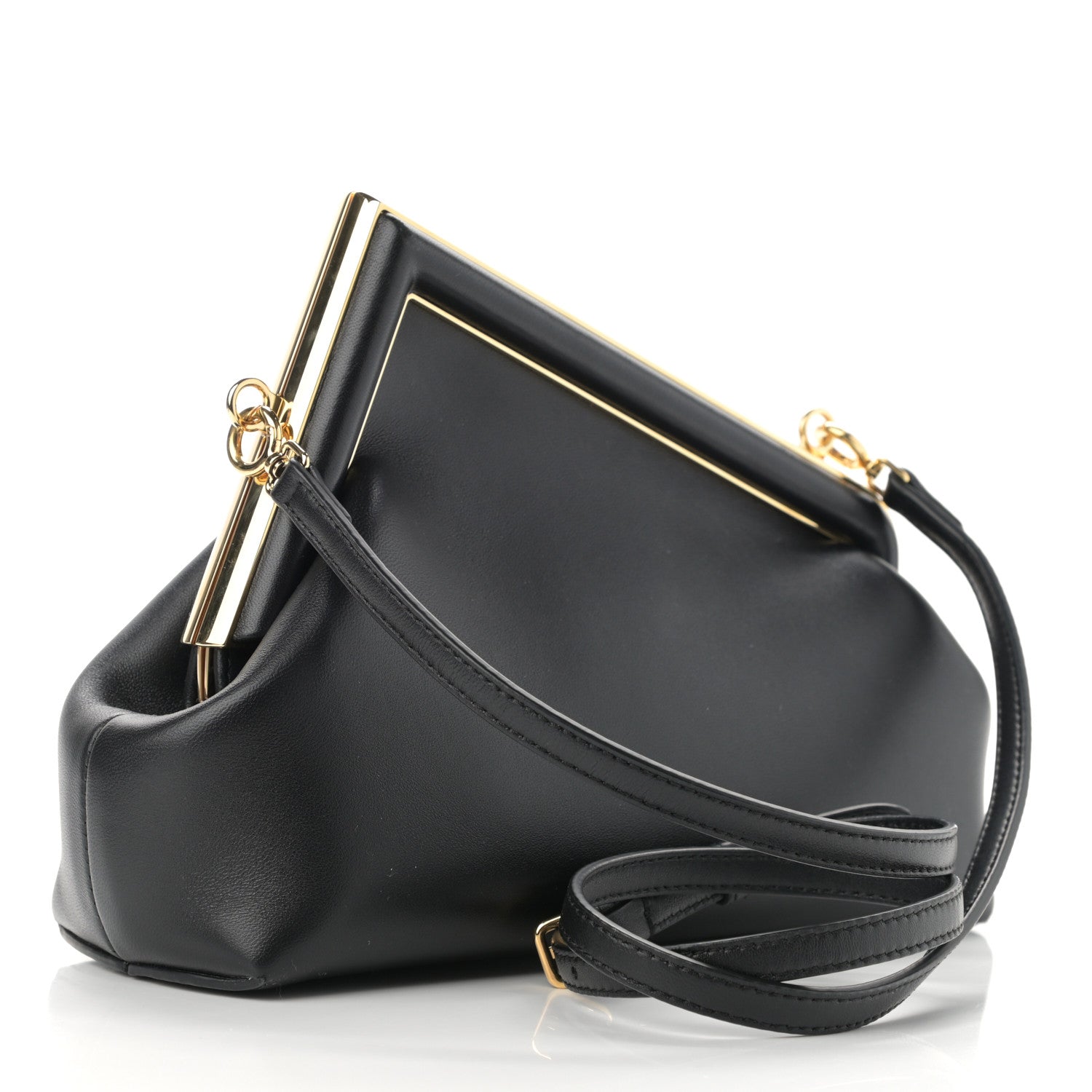 Fendi Shiny Nappa Small Fendi First Black 2 of 9