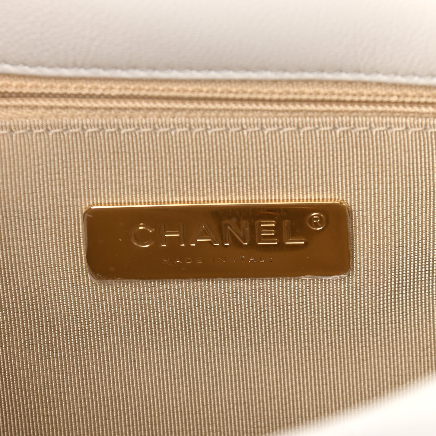 Goatskin Quilted Medium Chanel 19 Flap White