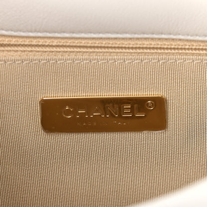 Chanel Goatskin Quilted Medium Chanel 19 Flap White 6 of 9
