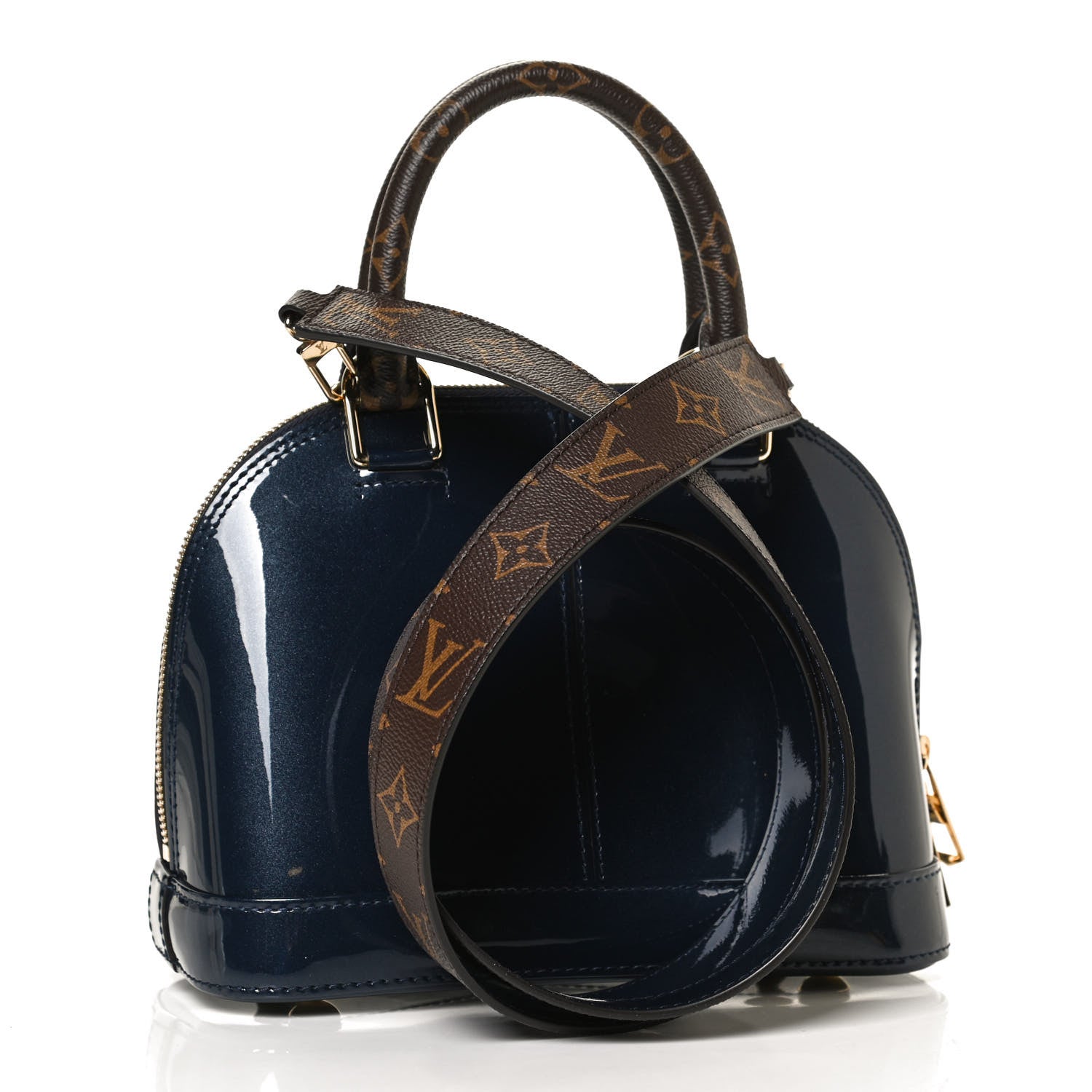 Louis Vuitton Patent Monogram Alma BB Marine 3 of 11