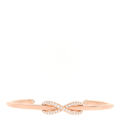 Tiffany 18K Rose Gold Diamond Infinity Cuff Bracelet 1 of 5