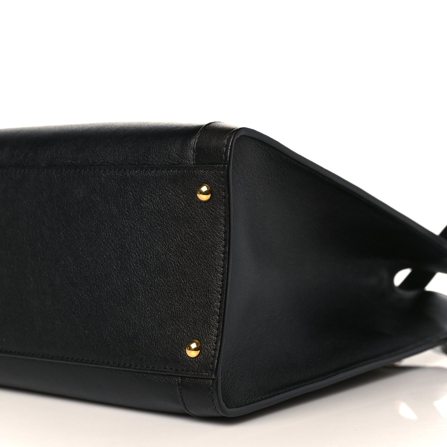 Calfskin Medium Diana Tote Bag Black Yellow Fluo