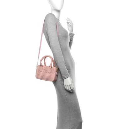 Miu Miu Crochet Calfskin S Narrow Arcadie Alabaster Pink 2 of 11