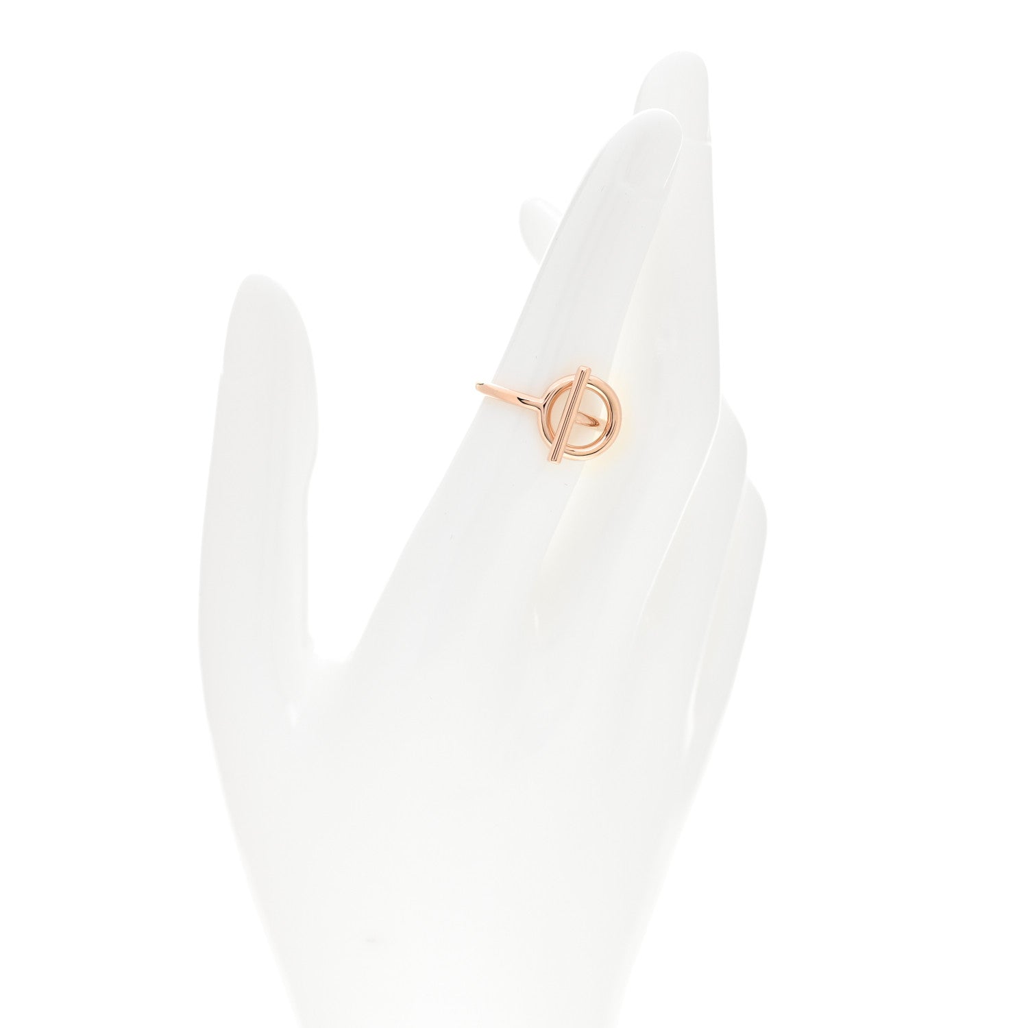 Hermes 18K Rose Gold PM Echappee Ring 51 5.75 2 of 6
