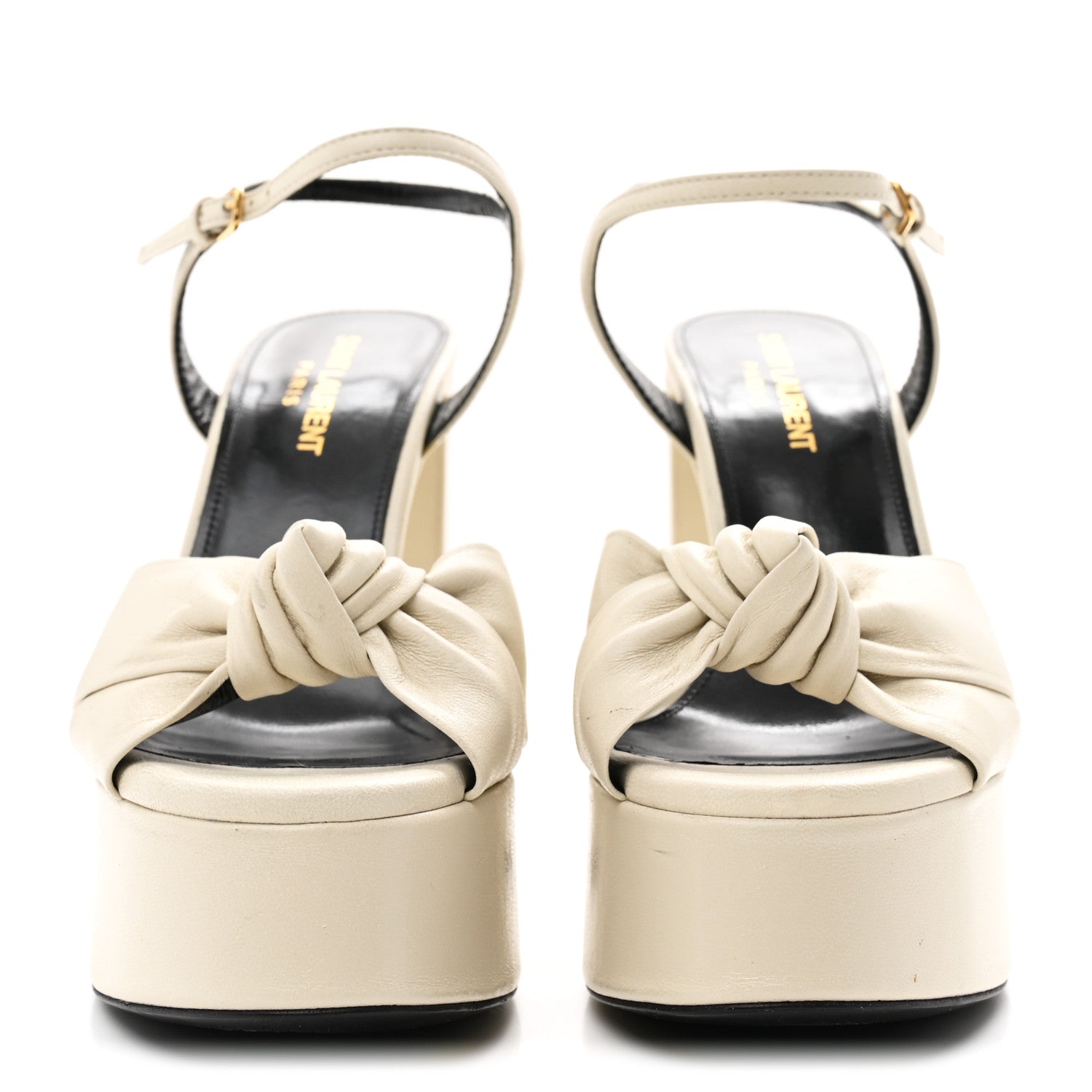 Saint Laurent Vendome Bianca 85 Platform Sandals 36 Pearl 3 of 10