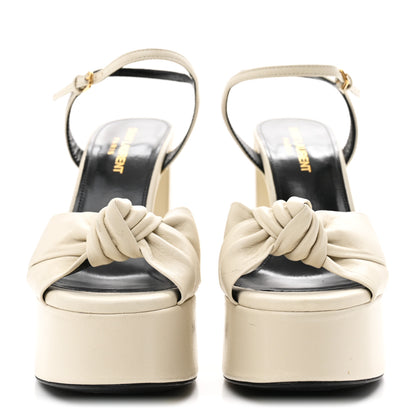 Saint Laurent Vendome Bianca 85 Platform Sandals 36 Pearl 3 of 10