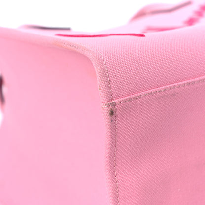 Versace Canvas Suppler Calfskin Cabas GV Signature Tote Pink 7 of 23