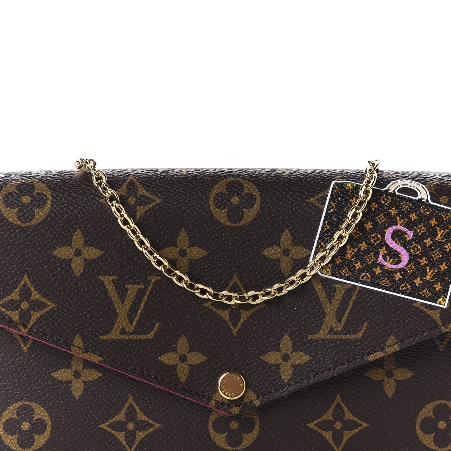 Monogram My LV World Tour Pochette Felicie Chain Wallet Hot Pink