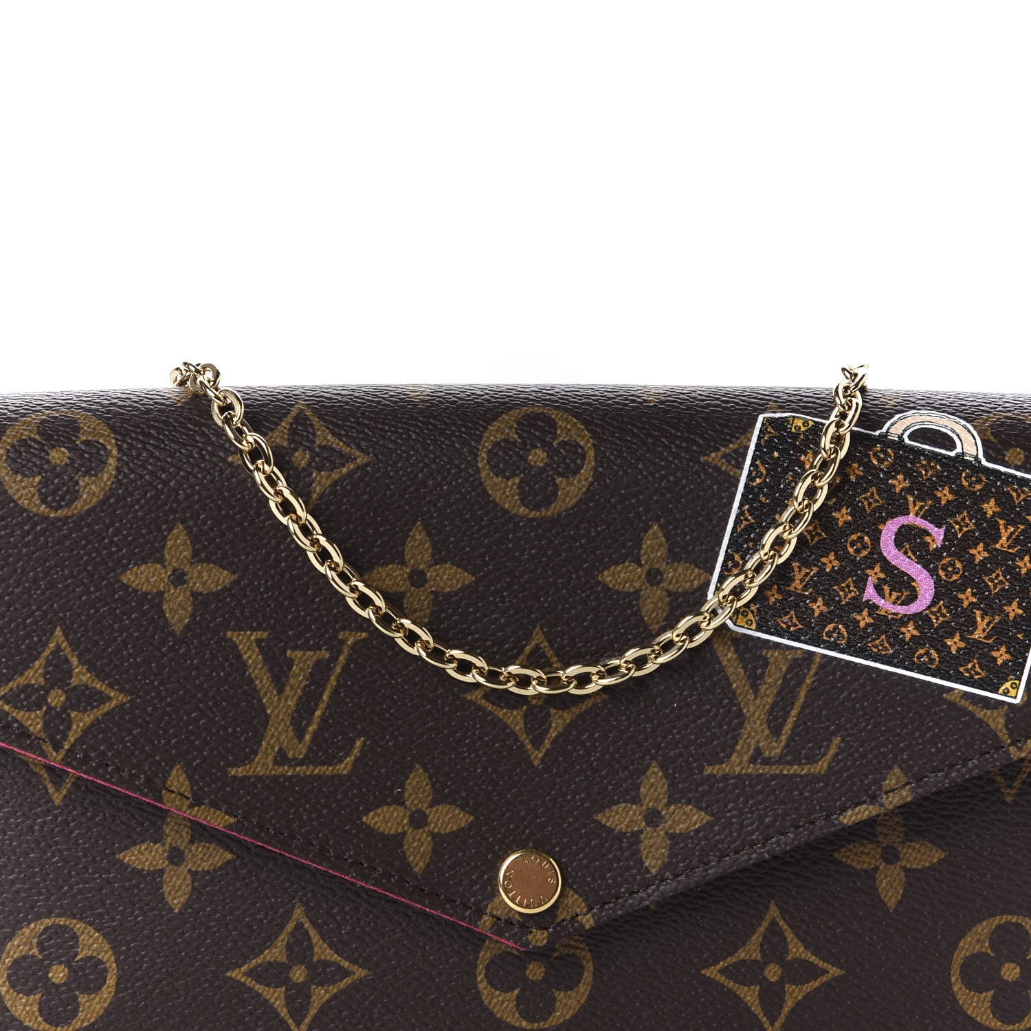 Louis Vuitton Monogram My LV World Tour Pochette Felicie Chain Wallet Hot Pink 11 of 12