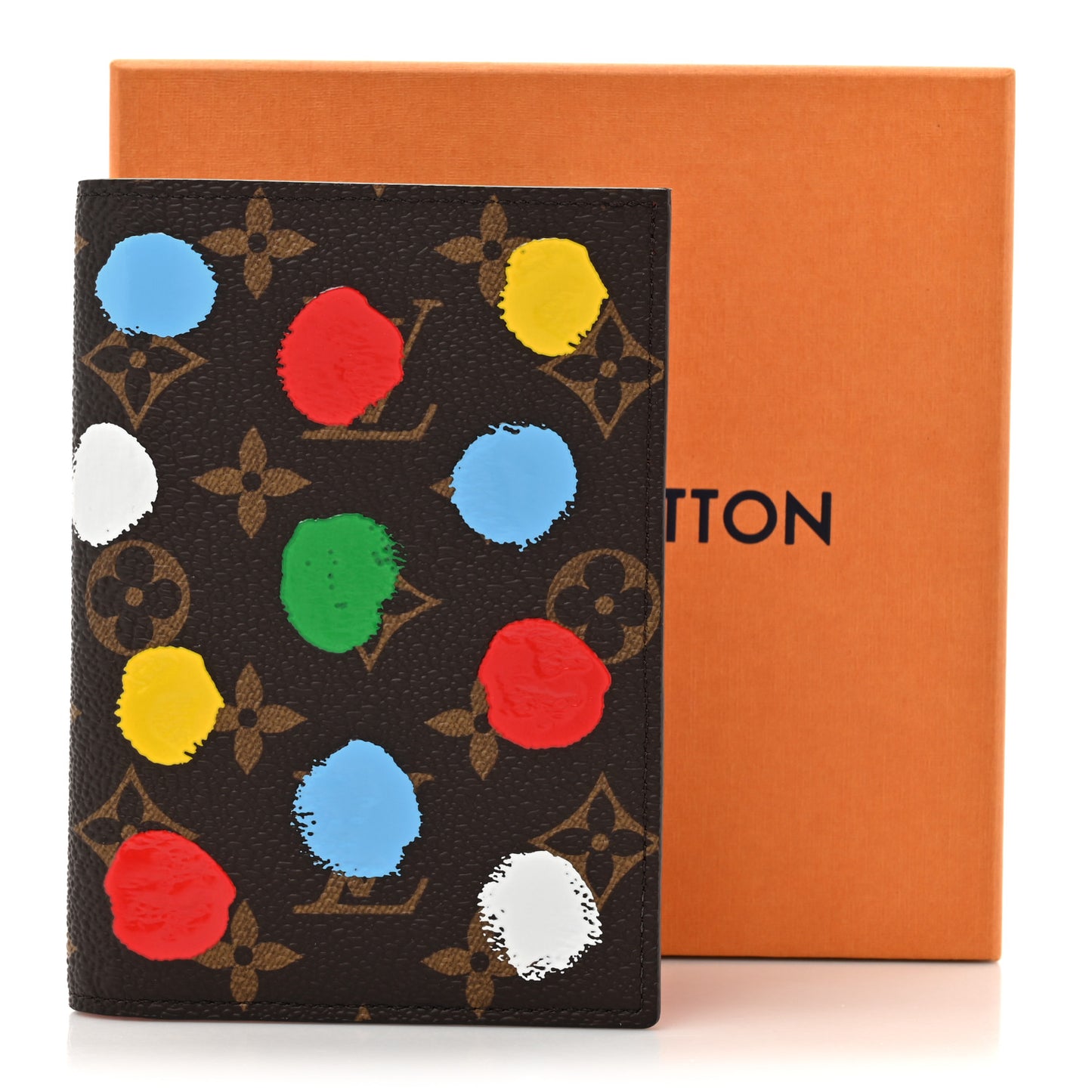 LV X YK Monogram Dots Passport Cover Multicolor