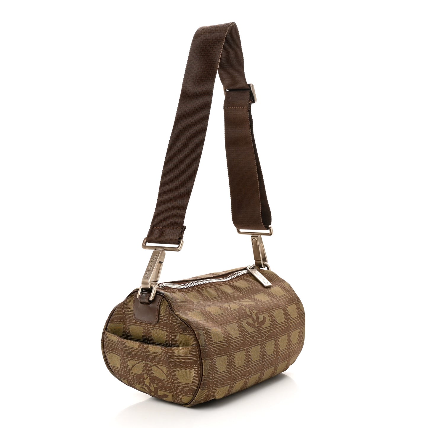 Nylon Travel Crossbody Bag Brown