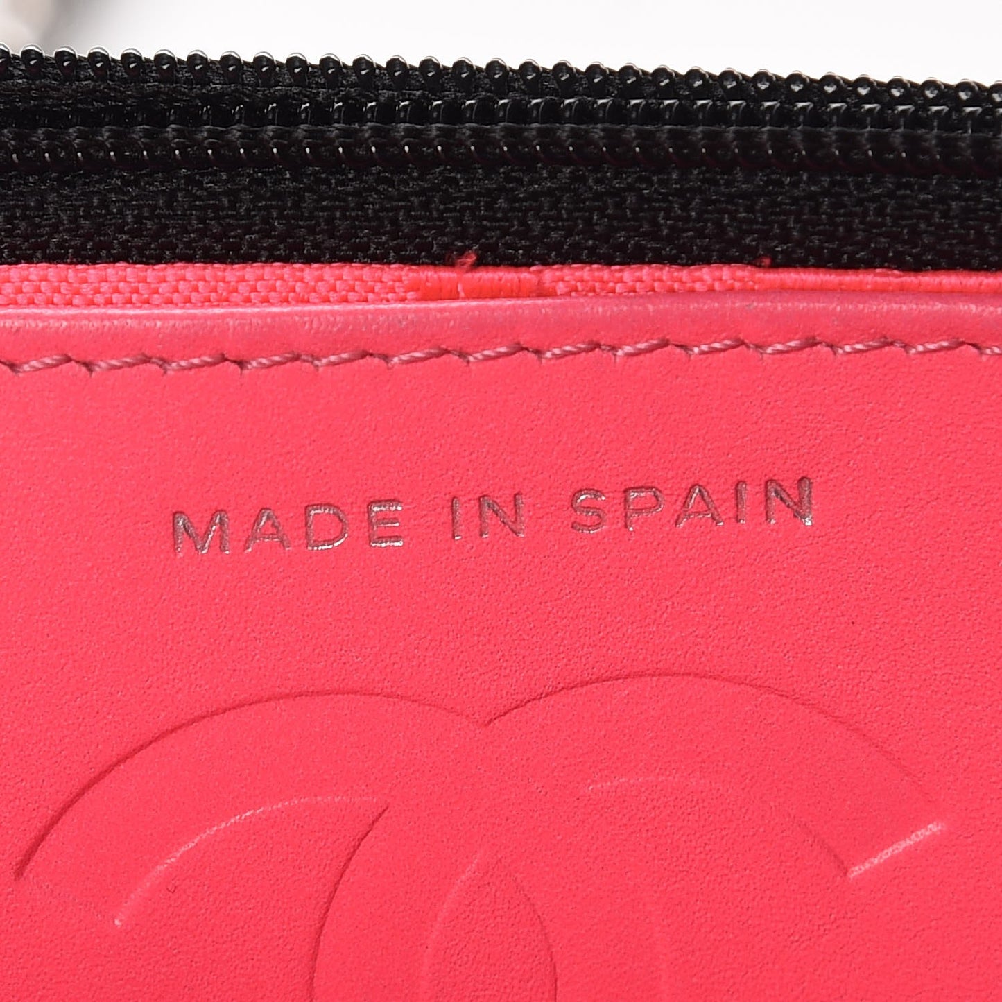 Calfskin Quilted Cambon Wallet On Chain WOC Black