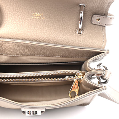 Chloe Shiny Grained Calfskin Small Aby Day Shoulder Bag Motty Grey 4 of 4