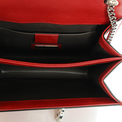 Gucci Shade Lux Calfskin Small Interlocking Shoulder Bag Hibiscus Red 5 of 7