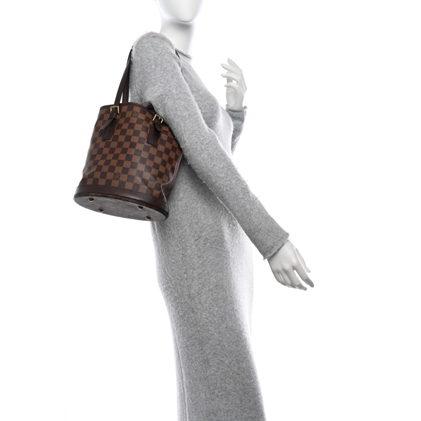 LOUIS VUITTON Damier Ebene Marais Bucket 23