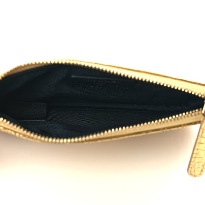 Chanel Metallic Calfskin Crocodile Embossed Cocodile Small Cosmetic Case Gold 5 of 8