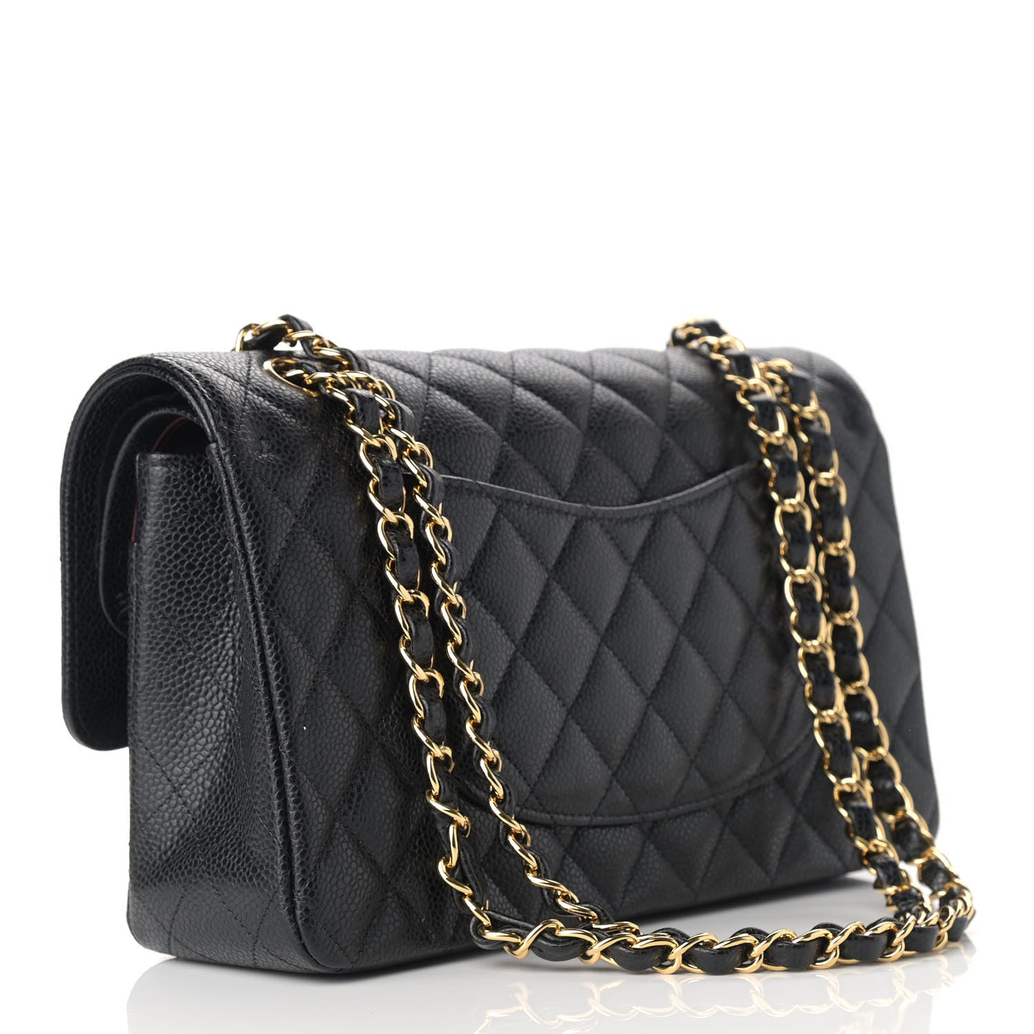Chanel Caviar Quilted Medium Double Flap Black 2 of 9
