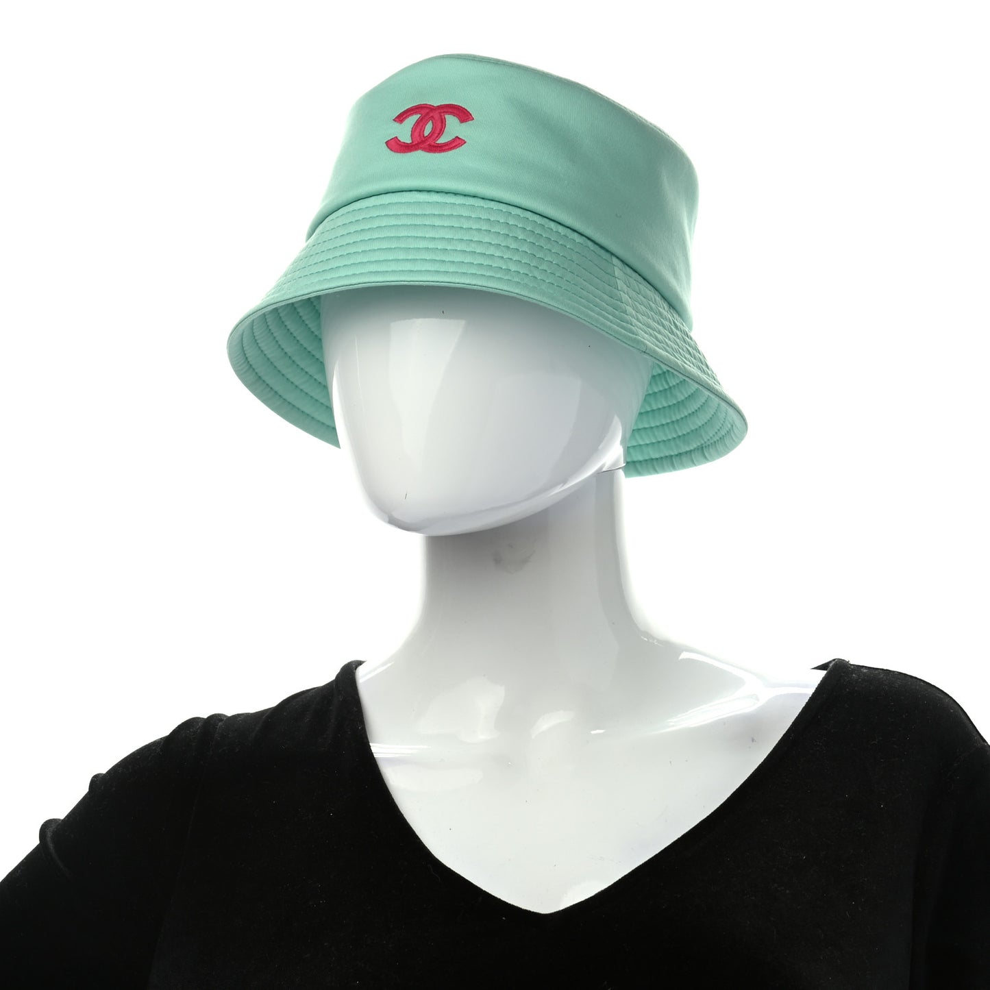 Cotton CC Cloche Bucket Hat S Turquoise Fuchsia