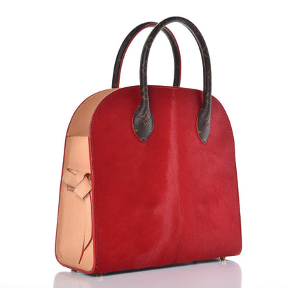 Louis Vuitton Monogram Calf Hair Spikes Iconoclasts Christian Louboutin Tote Red 4 of 8