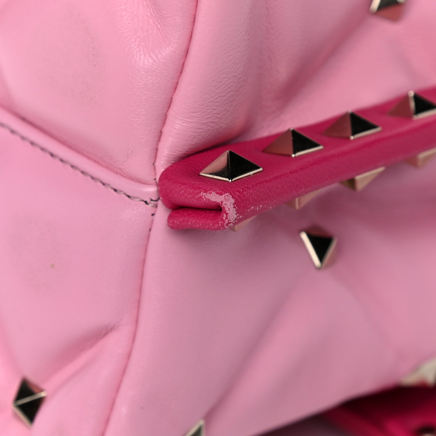 Valentino Garavani Nappa Medium Candystud Top Handle Bag Absolute Disco Pink 8 of 27