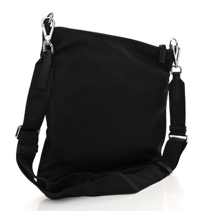 Prada Tessuto Nylon Saffiano Flat Messenger Bag Black 3 of 9