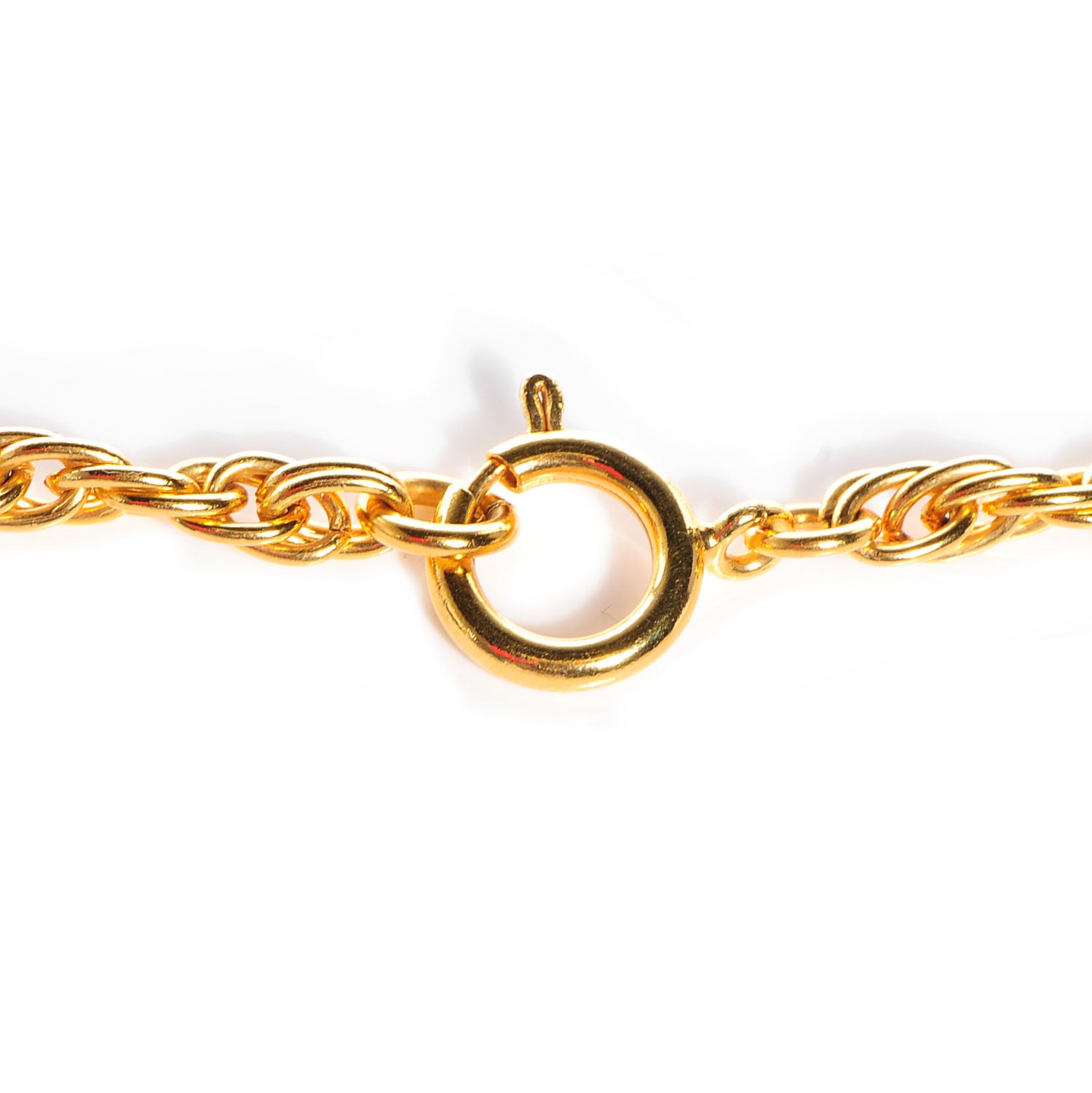 Chanel CC Chain Pendant Necklace Gold 4 of 7