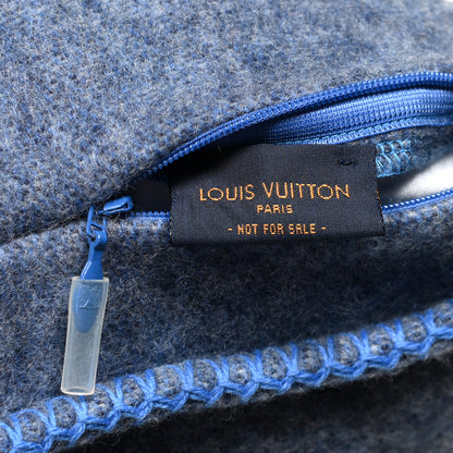 Louis Vuitton Wool Cashmere Cushion Pillow Blue Gray 3 of 3
