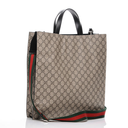 Gucci Soft GG Supreme Monogram Web Vertical Tote Black 3 of 7