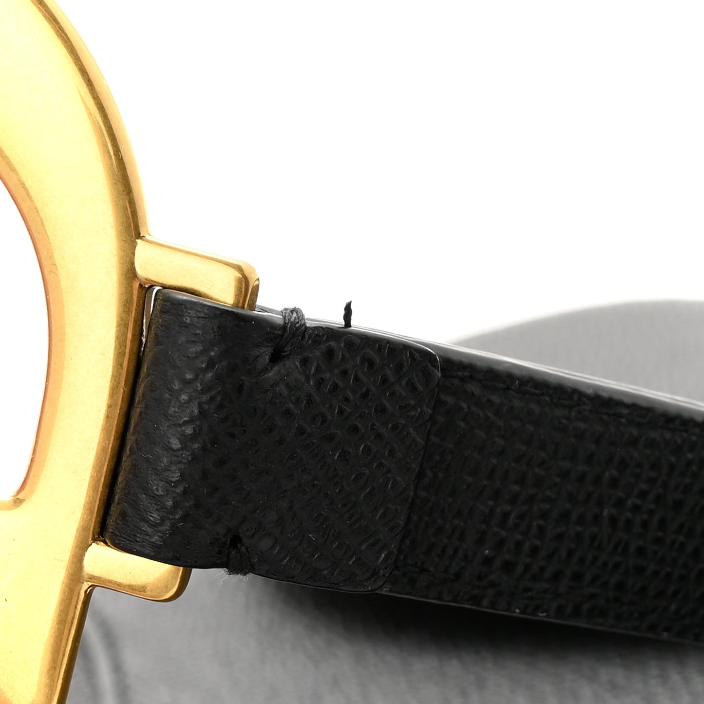 Grained Calfskin Saddle Bag With Strap Black
