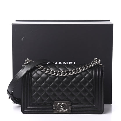 Chanel Caviar Quilted Medium Boy Flap Black 11 of 11