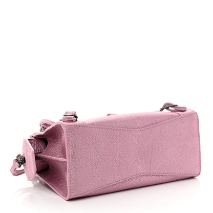 Balenciaga Metallic Grained Calfskin Neo Classic Silver Hardware Mini City Pink 4 of 15