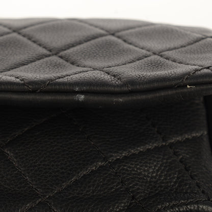 Chanel Calfskin Quilted CC Curvy Flap Black 10 of 11