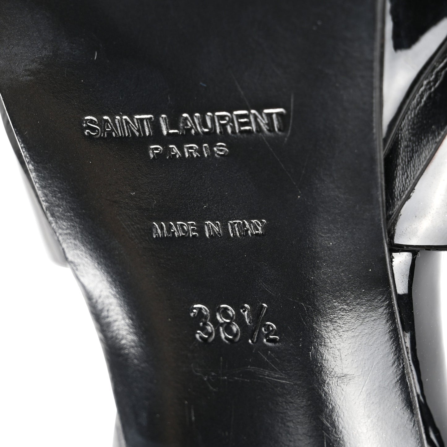 Patent Tribute 105 Platform Sandals 38.5 Black