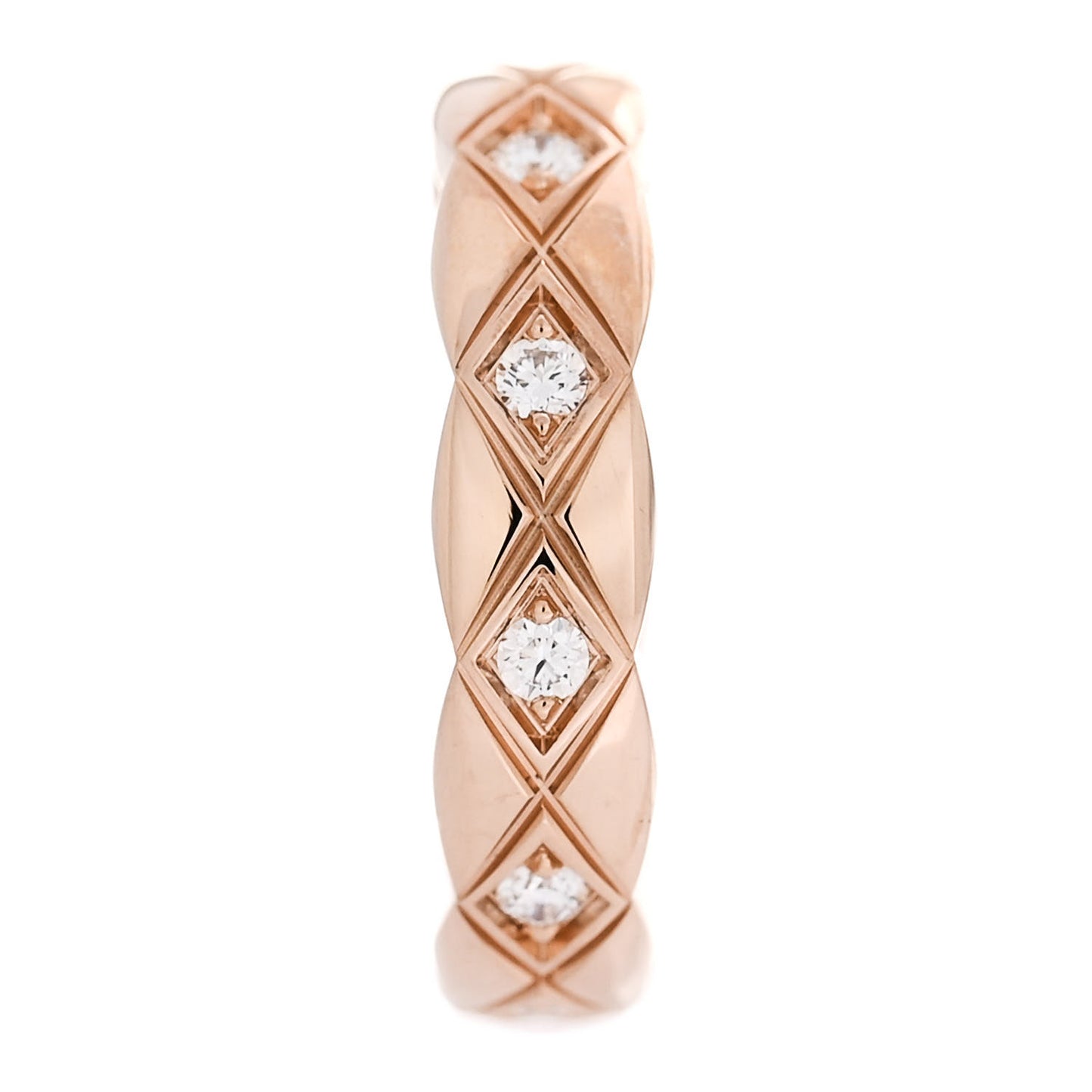 18K Beige Gold Diamond Coco Crush Single Ear Cuff Earring
