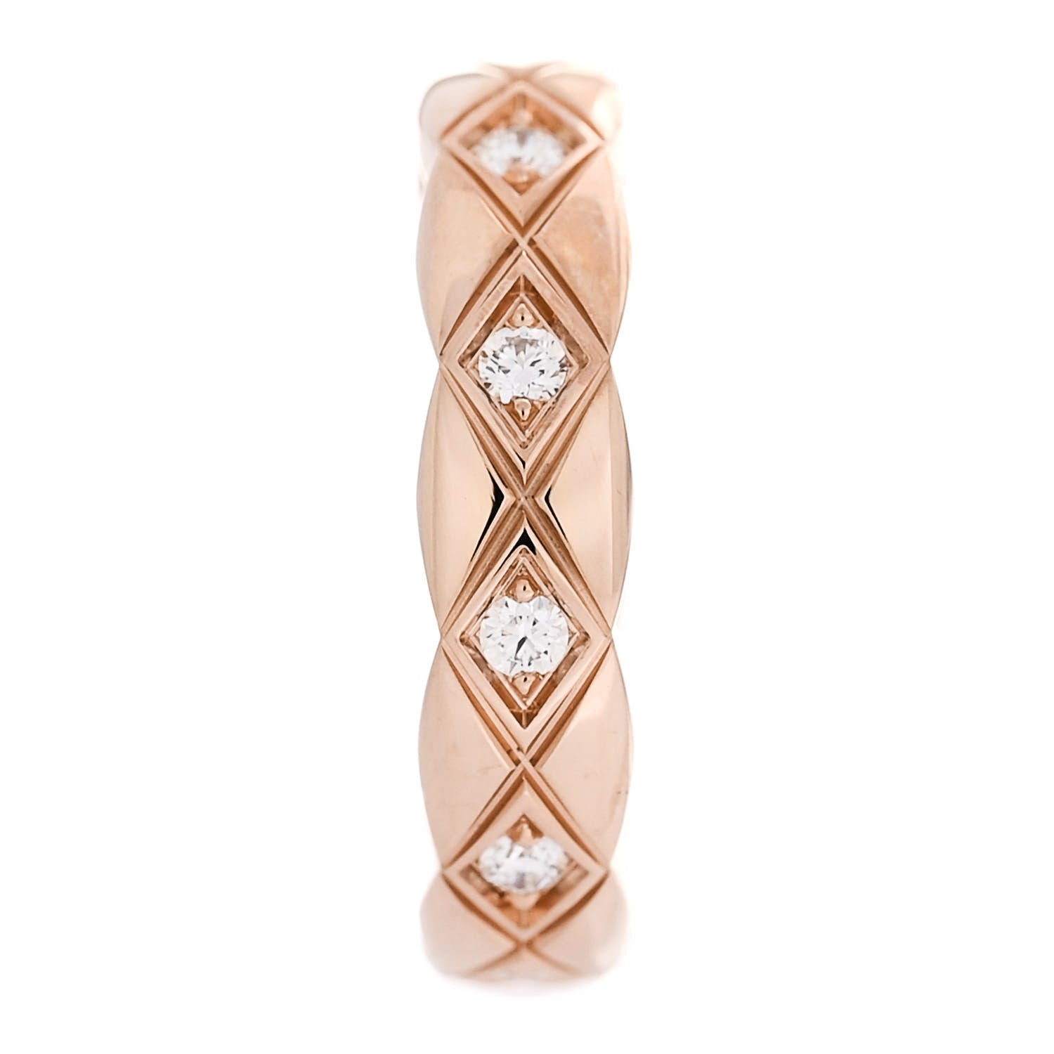 Chanel 18K Beige Gold Diamond Coco Crush Single Ear Cuff Earring 1 of 5
