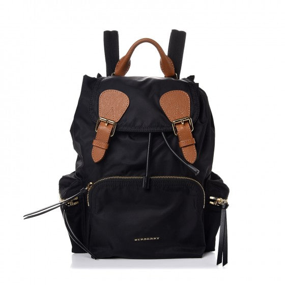 Nylon Medium Rucksack Backpack Black