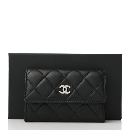 Chanel Lambskin Quilted Flap Card Holder Black 8 of 8
